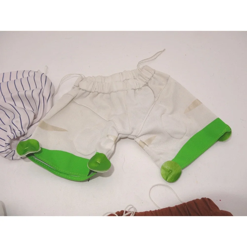 Build A Bear Workshop Plush Toy Shorts Mix Lot of 4 Pinstripe Plaid Brown White